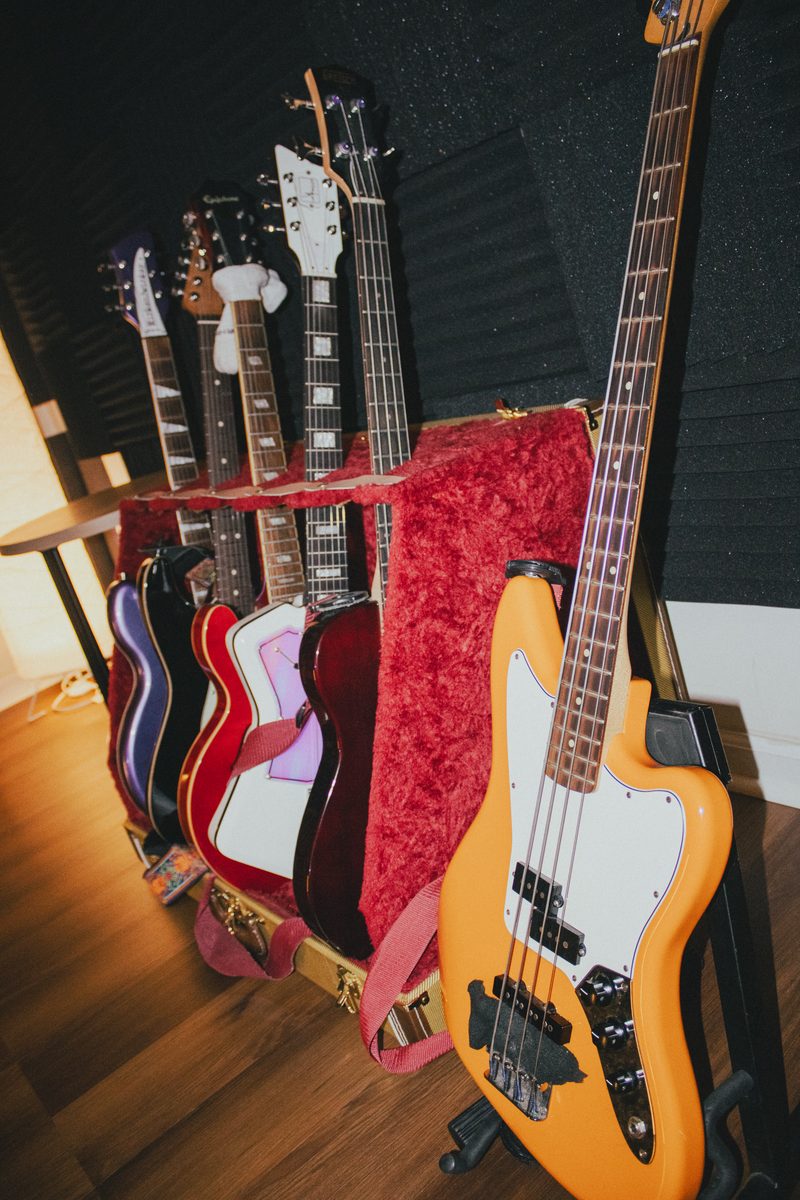 Guitar rack inside 30Foot Studios